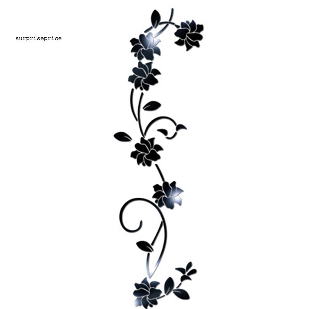 Sticker Dán Tường Diy Hình Dây Leo Hoa 3d Bằng Acrylic Trang Trí Nhà Cửa