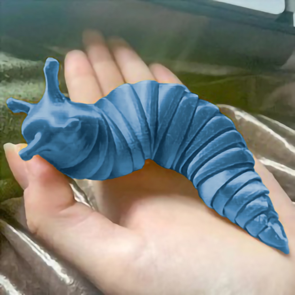 Bé sên - giống sâu đồ chơi linh hoạt xả stress trang trí bàn - IN3D.INDINI