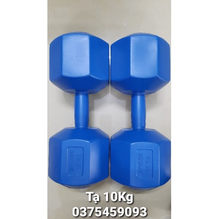 TẠ NHỰA 10KG HÌNH BÁT GIÁC NHỒI SẴN