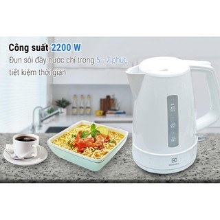 Bình đun siêu tốc Electrolux EEK1303 1.5 lít (MỚI 100%, BẢO HÀNH CHÍNH HÃNG 24 THÁNG)