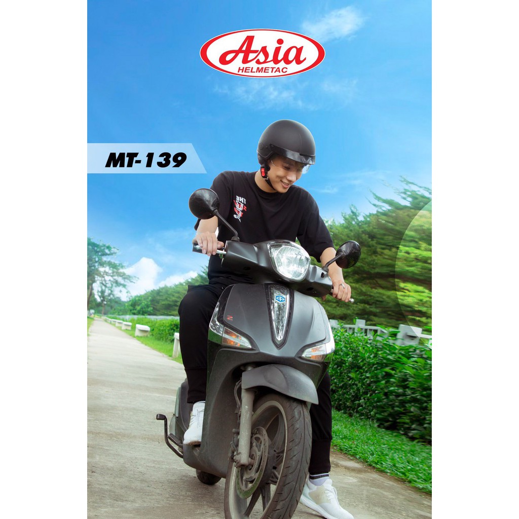 Mũ bảo hiểm ASIA MT139 kính âm - An toàn chất lượng, chính hãng