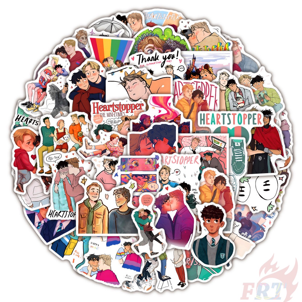 ❉ Heartstopper Series 02 Stickers ❉ 50Pcs/Set Waterproof DIY Fashion Decals Doodle Stickers
