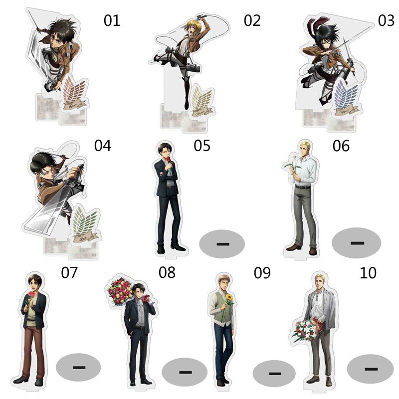 Mô Hình Nhân Vật Mikasa Rivaille Trong Anime Attack On Titan Hai Mặt Bằng Acrylic 15cm