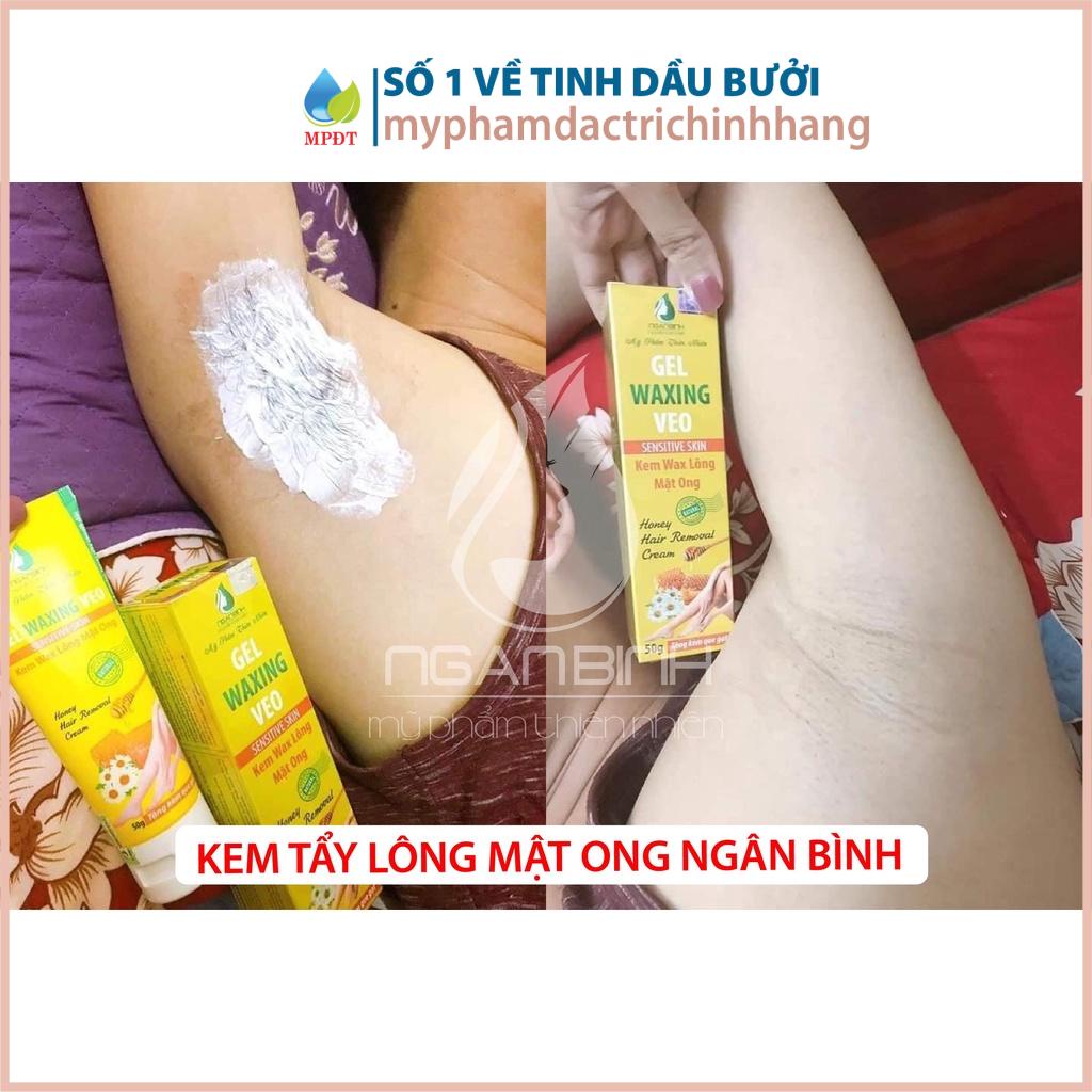 Gel waxing VEO kem tẩy lông Ngân Bình làm sạch vùng lông dưới cánh tay, lông nách, lông chân, lông tay, lông bikini