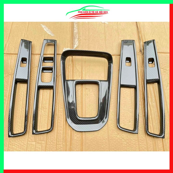 Ốp nội thất xe ô tô Kia Sonet 2021-2023 nhựa ABS vân cacbon