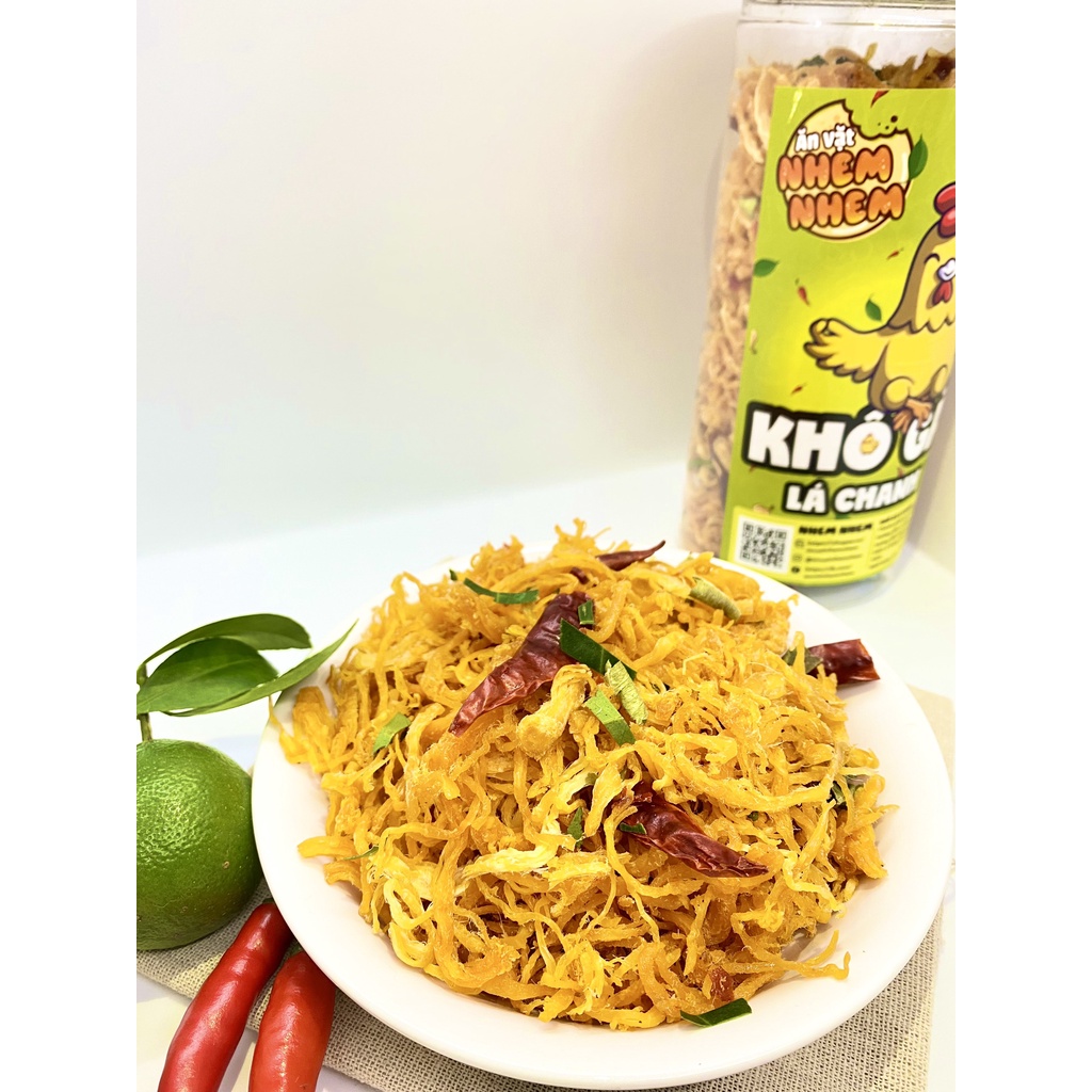 Khô gà lá chanh Nhem Nhem 300g Đồ ăn vặt Hà Nội vừa rẻ vừa ngon | BigBuy360 - bigbuy360.vn