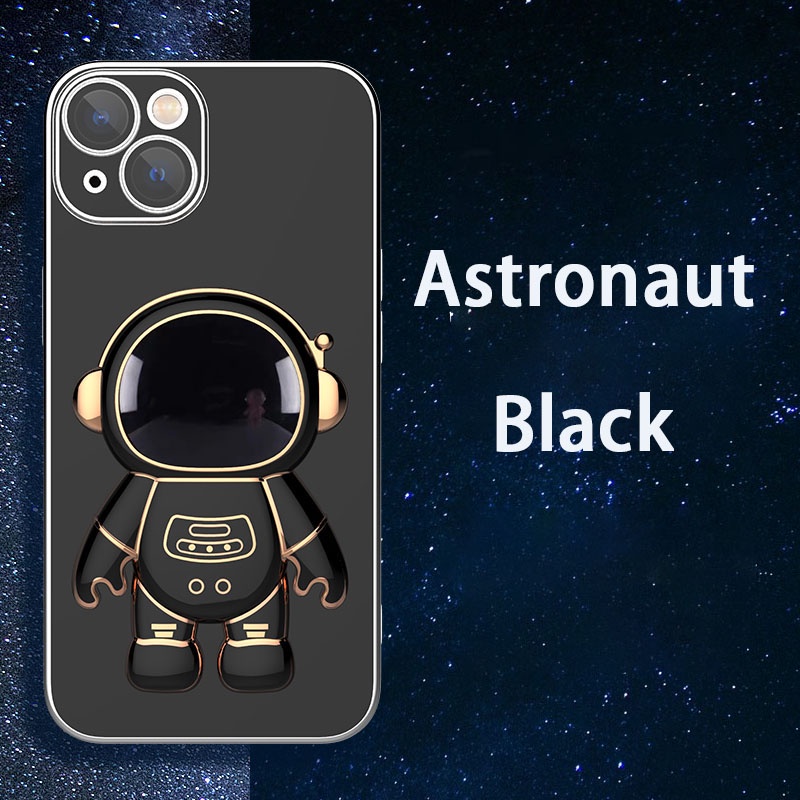 Astronaut Bracket Plating Holder Phone Case Xiaomi Poco X4 GT Mi 10s Mi 11 Mi 11 Lite Mi 12 12 Pro Mi 11T 11T Pro Redmi K50 Gaming Silicone Cover