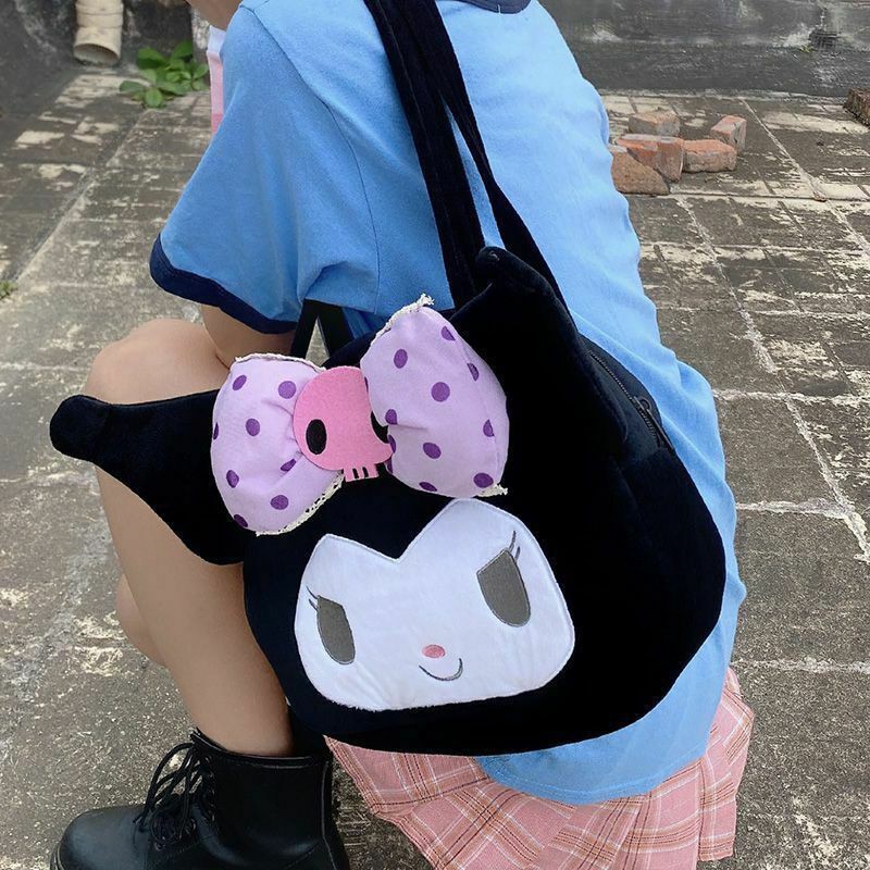 Túi đeo chéo/balo hình kuromi dễ thương cho nữ