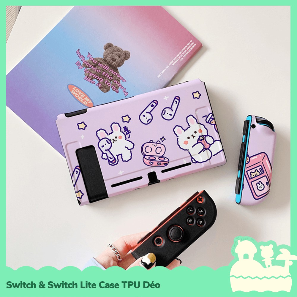 [Sẵn VN] Phụ Kiện Case Ốp Lưng Nintendo Switch / Switch Lite TPU Dẻo Nhân Vật Hoạt Hình Gấu Thỏ & Shiba Đáng Yêu