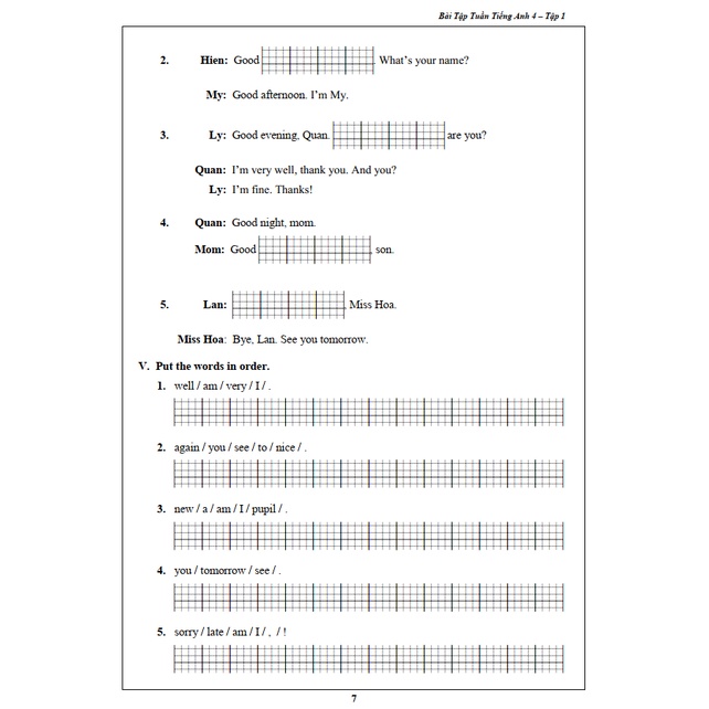 Sách - Bài Tập Tuần Tiếng Anh 4 - Tập 1 (1 cuốn)