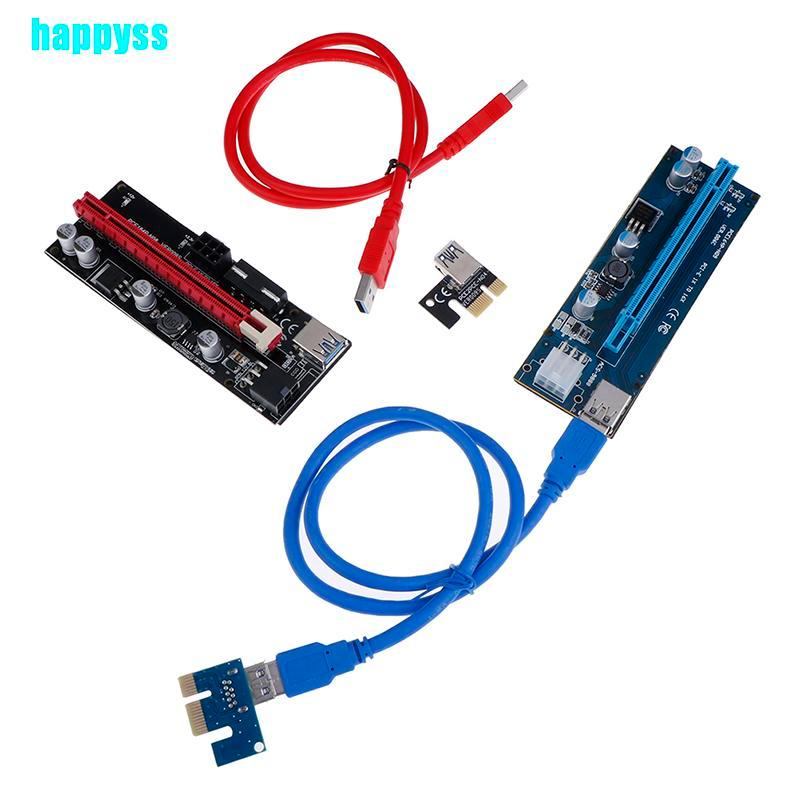 Card Mở Rộng Ha Ver009S Pci-E Riser Card 009s Pci Express 1x Sang 16x 4pin 6pin Sata