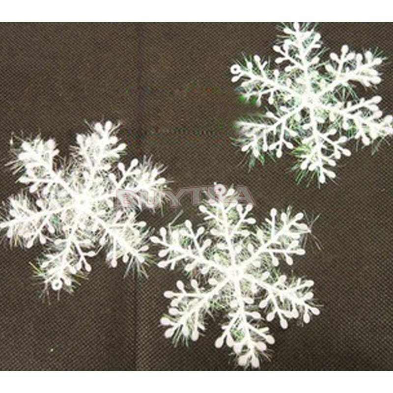 {HL&Off} 15pcs White Snowflake Ornaments Christmas Tree Decorations Home Festival Décor