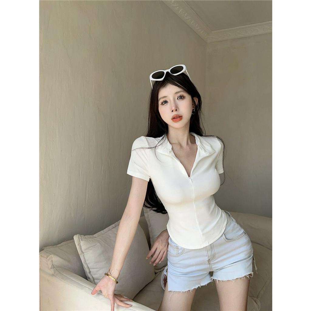 「 WELOVE1 」Áo Thun Tay Ngắn Dáng Ôm Thời Trang Mới Mẻ