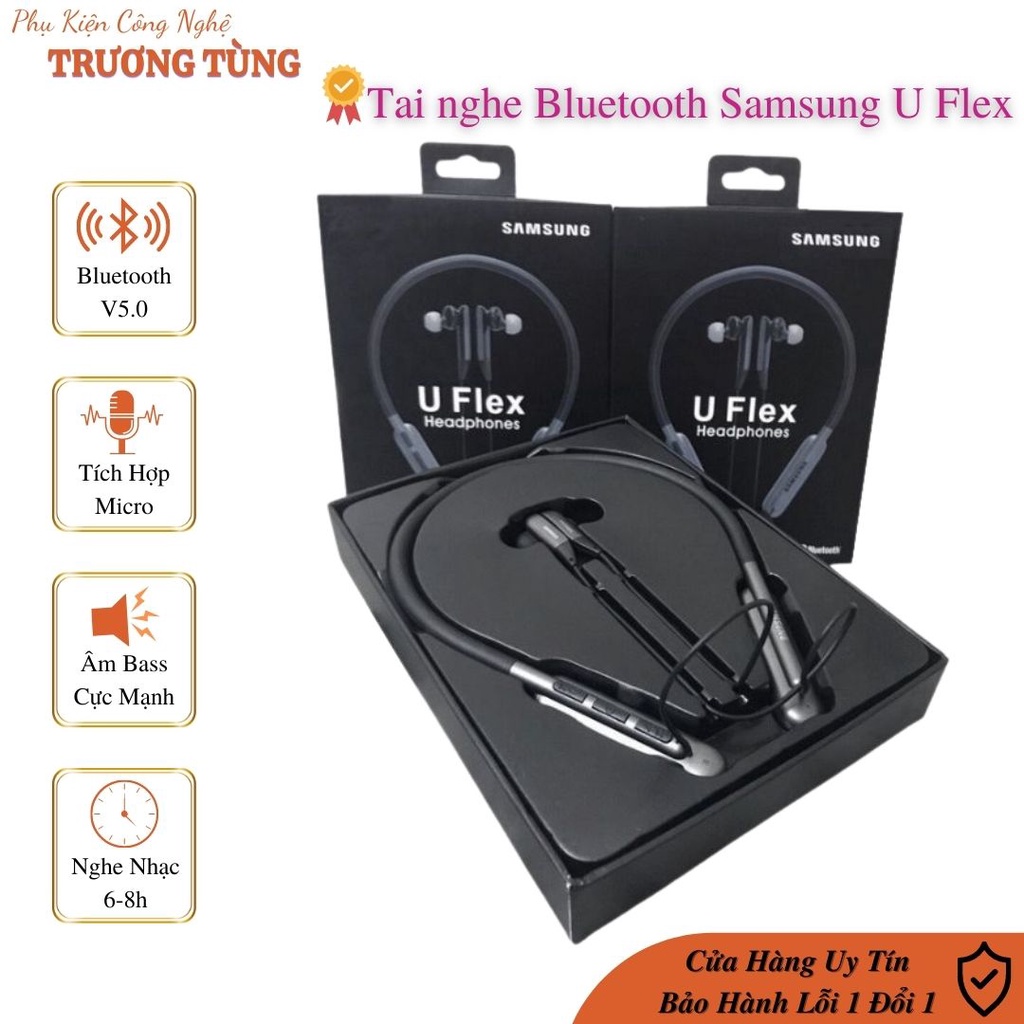 Tai Nghe Bluetooth SAMSUNG U Flex Không Dây Đeo Cổ Có Micro Thể Thao Chống Rơi Cao Cấp Pin Tai Nghe Hay Bảo Hành 1 Đổi 1