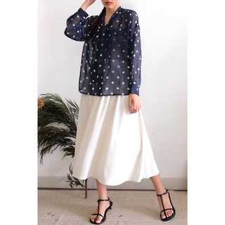 Chicka Chicka - Áo Silky bow shirt - Dottie