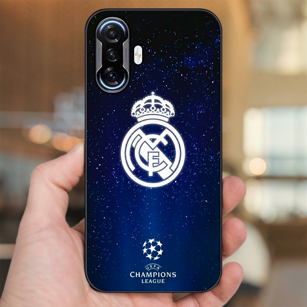 Ốp lưng Xiaomi K40 Gaming viền đen in hình Real Madrid