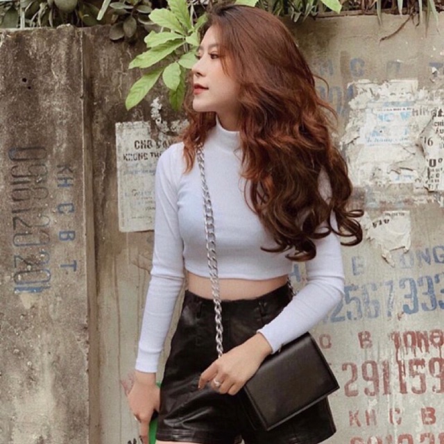 Áo thun cổ lọ basic A25