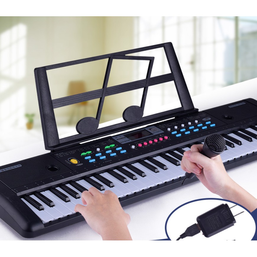 Đàn piano điện tử 61 phím đàn organ cho bé phù hợp cho người mới bắt đầu dễ chơi