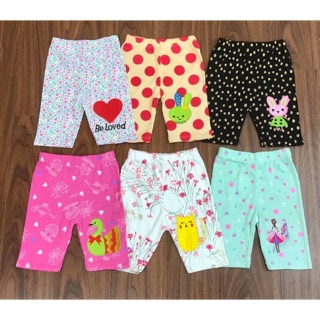 Combo 5 quần legging thêu hình cho bé gái
