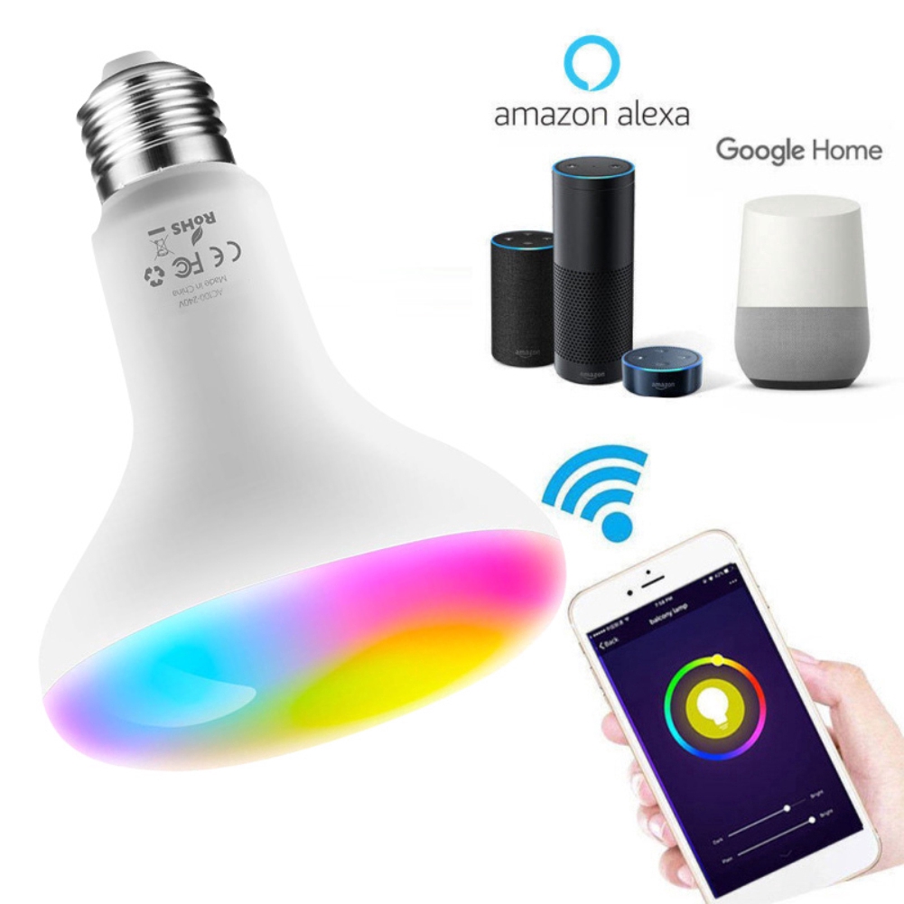 Bóng đèn LED RGB tiết kiệm năng lượng kết nối WiFi điều khiển bằng giọng nói