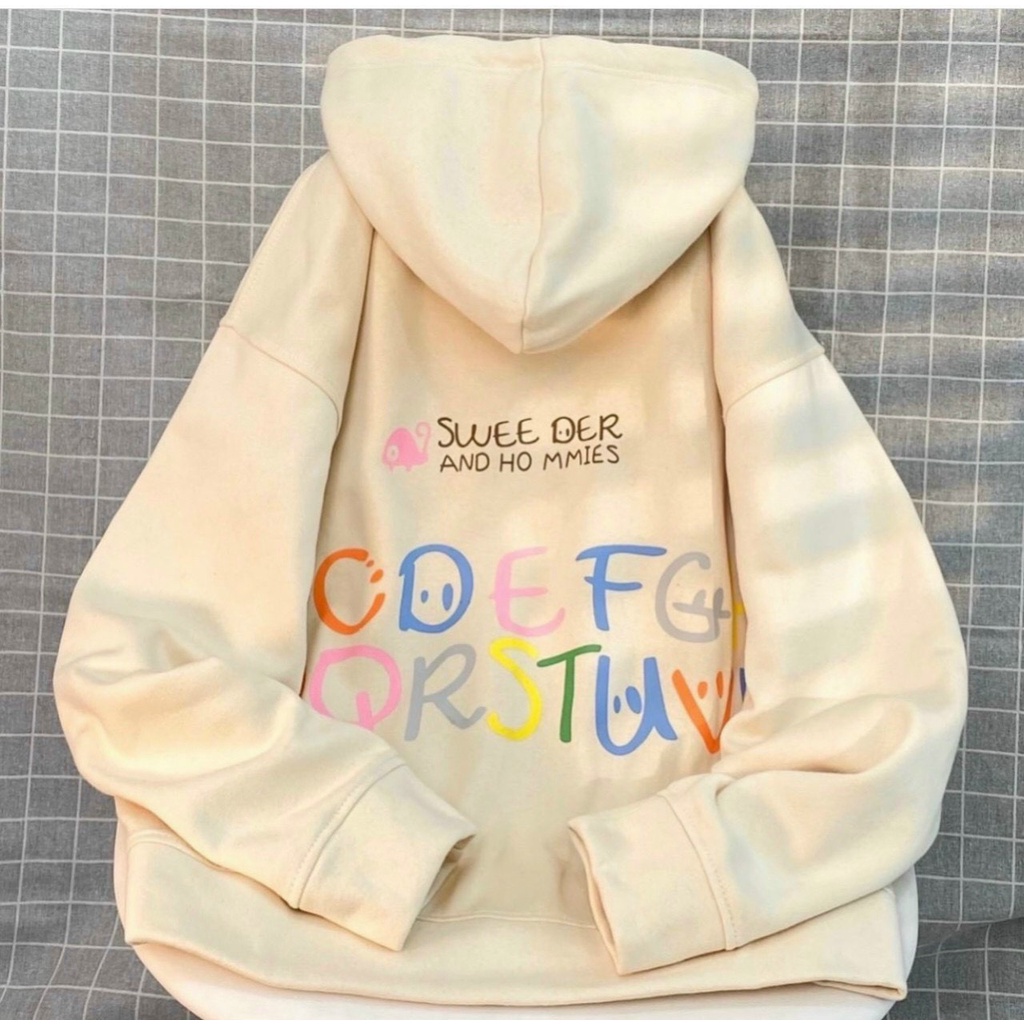 Áo Khoác Hoodie Zip SWEE DER Nỉ Bông Form Rộng Nam Nữ Unisex Phong Cách Ulzzang