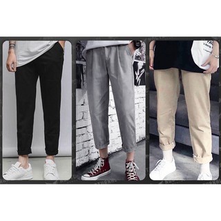 Quần Baggy Kaki Basic Nocturnal Nam Nữ Cặp Đôi Unisex Phong Cách Dạo Phố Sài Gòn Ulzzang 2021 (3 màu: Đen, Xám, Kem)