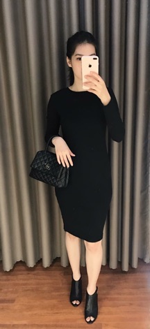 Đầm Body Thun gân