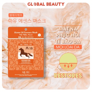 Mặt Nạ Giấy Hàn Quốc Tinh Chất Dầu Ngựa Phục Hồi Tế Bào Da MJCARE HORSE OIL ESSENCE MASK 23g