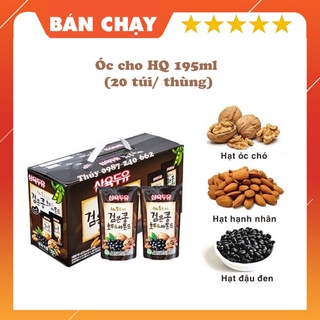 Sữa óc chó đậu đen 195ml ( 1 xách 20 gói)
