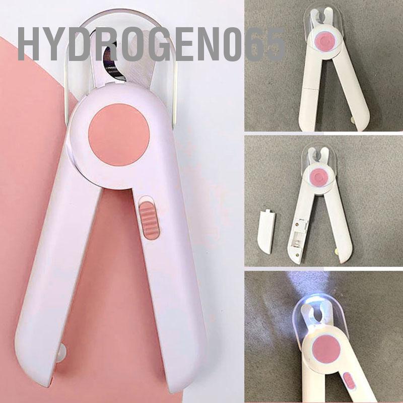Hydrogen065 Dụng cụ cắt móng cho thú cưng An toàn trong suốt Vách ngăn chó nhỏ Máy mèo với đèn LED con
