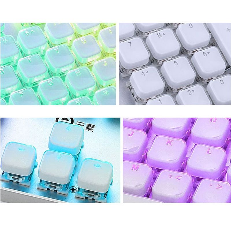 Fol for Cherry MX 104 Keys Crystal Edge Design Keyboard Keycaps with Keycap Puller