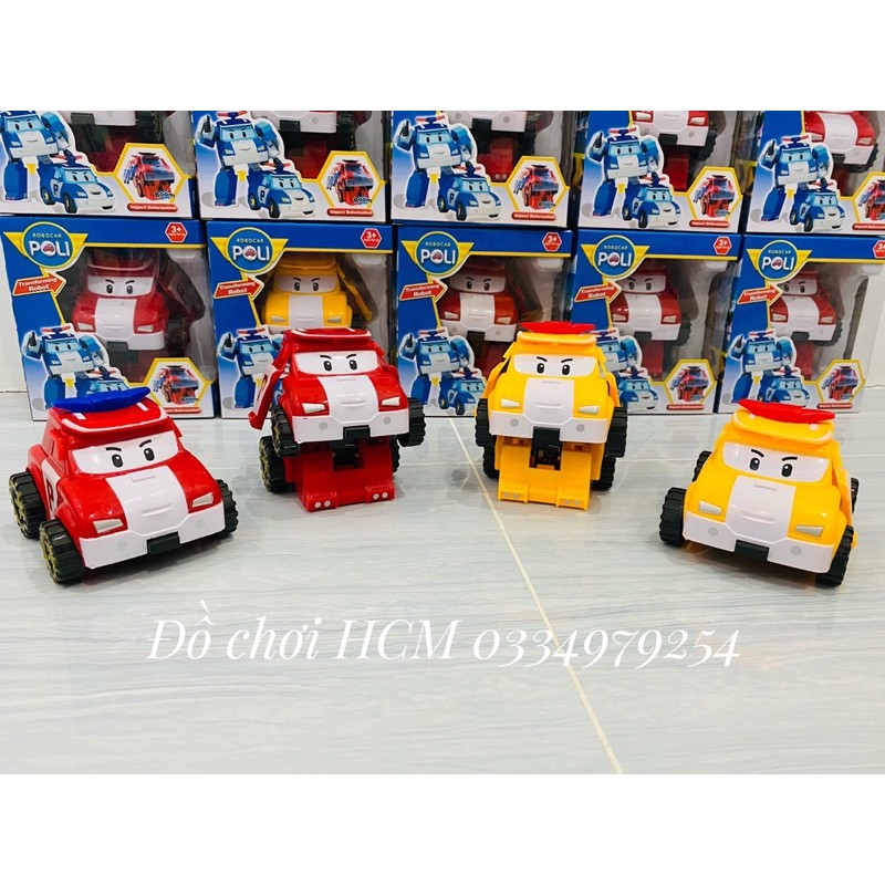 [ĐÀ ĐẨY RẤT ĐẸP] Đồ chơi đội bay siêu đẳng Robocar Poli biến hình chạy đà dành cho bé thích chơi cảnh sát cứu hộ