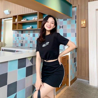 Set áo crop kèm chân váy