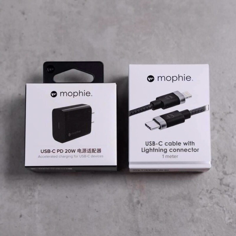 Combo sạc cáp Mophie 20W chính hãng mới nhất