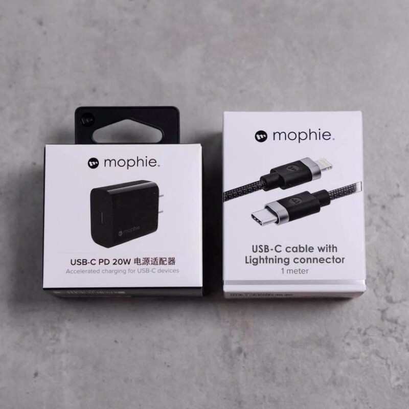 [Giao nhanh 1h] Combo sạc cáp Mophie 20W chính hãng mới nhất