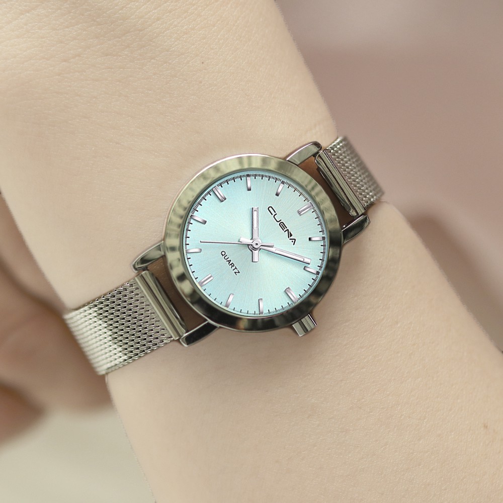 Đồng hồ nữ CUENA dây thép lụa sang trọng CE6627 tặng vòng tay nút thắt | BigBuy360 - bigbuy360.vn