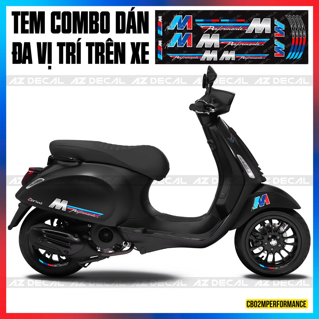 Tem Dán Xe Mperformance Dán Đa Vị Trí Cho Xe | CB02MPERFORMANCE | Tem PVC 5 Lớp Dán Mọi Dòng Xe