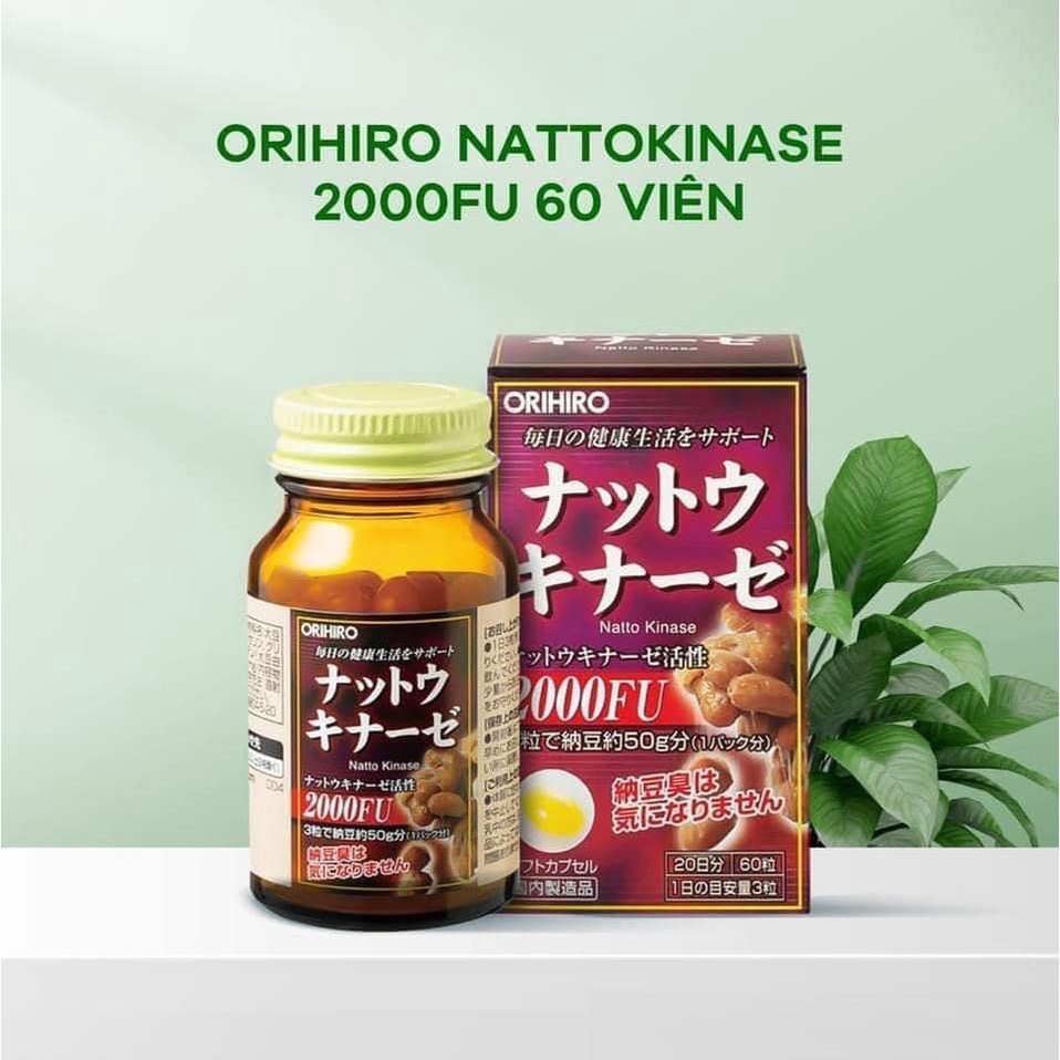 Viên uống hỗ trợ chống đột qụy Natto Kinase 2000FU (Date 02/2024)