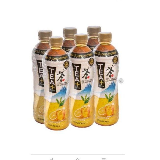 TRÀ OLONG VỊ CHANH/PLUS 455ML LỐC 6