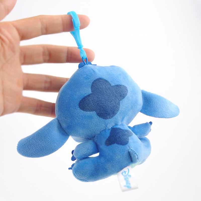 Búp Bê Nhồi Bông Hình Lilo & Stitch 10cm Mềm Mại Treo Ba Lô / Móc Khóa Quà Tặng Đồ Chơi Cho Trẻ Em