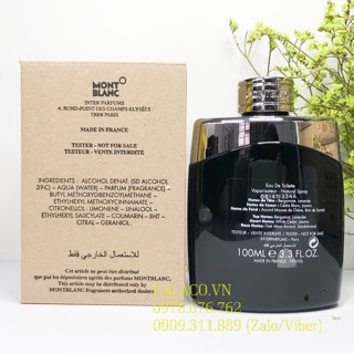 [Tester] Nước Hoa Nam Montblanc Legend EDT 100ml