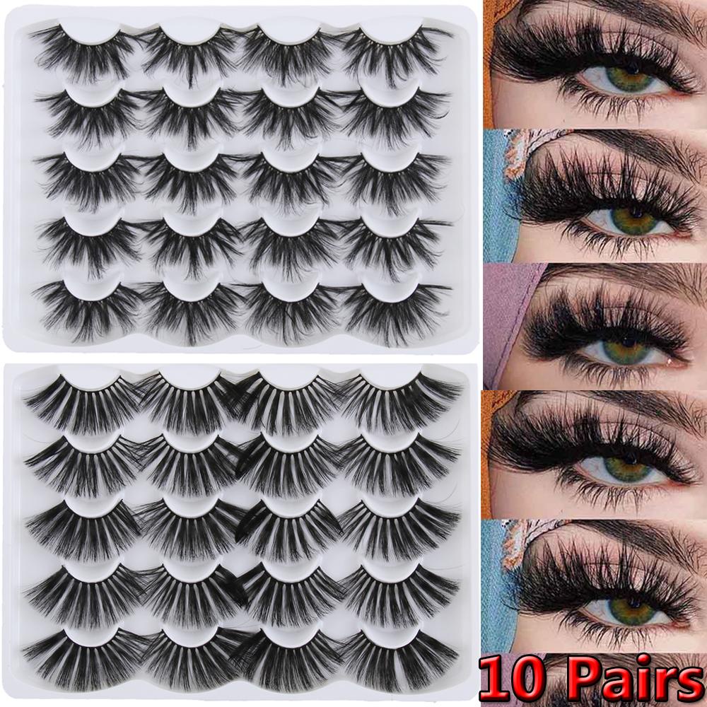 Set 10 Cặp Lông Mi Giả SUSANS SKONHED Nhiều Lớp Hiệu Ứng Dày Tự Nhiên 4D