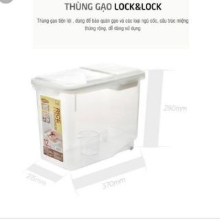 🍓thùng đựng gạo 12 kg lock&lock- hpl550