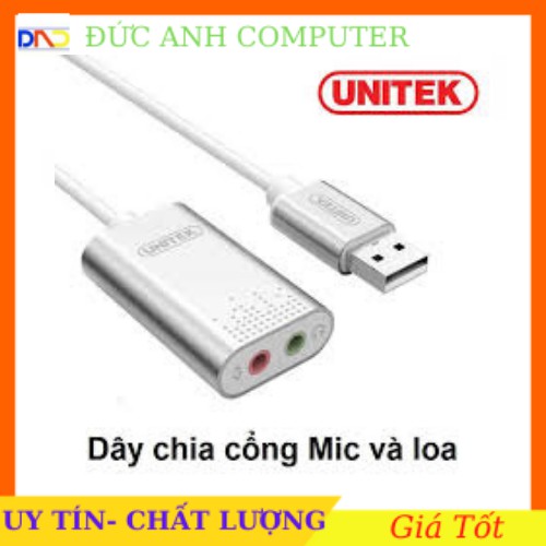 Sound USB - Chuyển cổng USB ra cổng (sound) âm thanh chính hãng UNITEK Y- 247A- Bảo Hành 12 Tháng - 1 Đổi 1