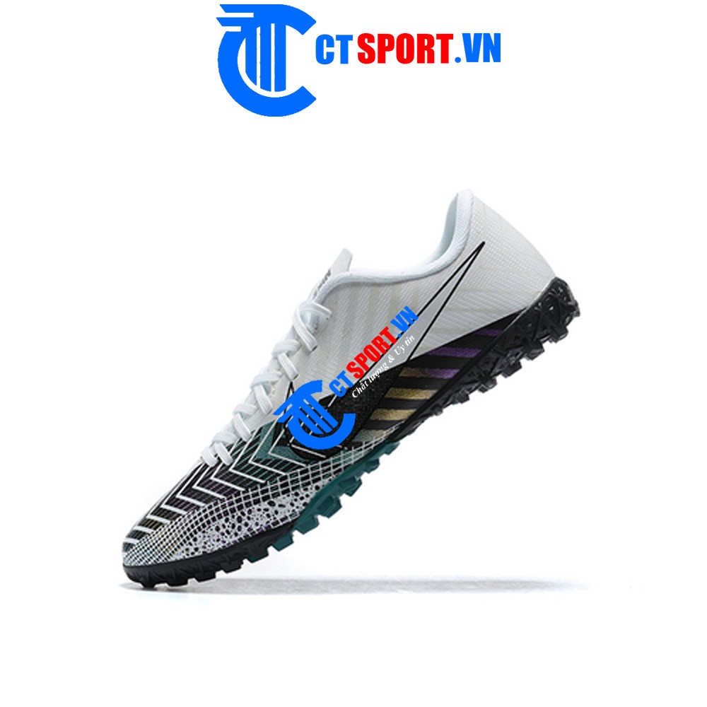 Giày đá bóng Mercurial Superfly 7 Elite MDS003 CTSPORT trắng mũi đen cao cổ TF