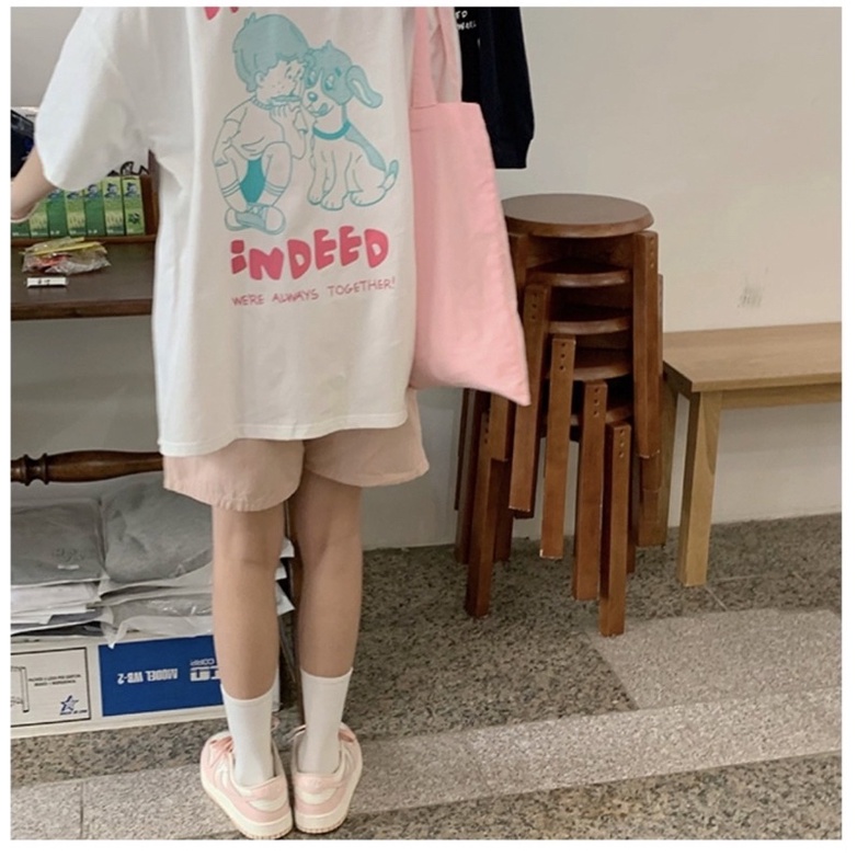 Set Thun Friend Indeed Nữ [FREESHIP]  Bộ đồ áo phông form rộng kèm short suông hàn quốc đẹp Ulzzang