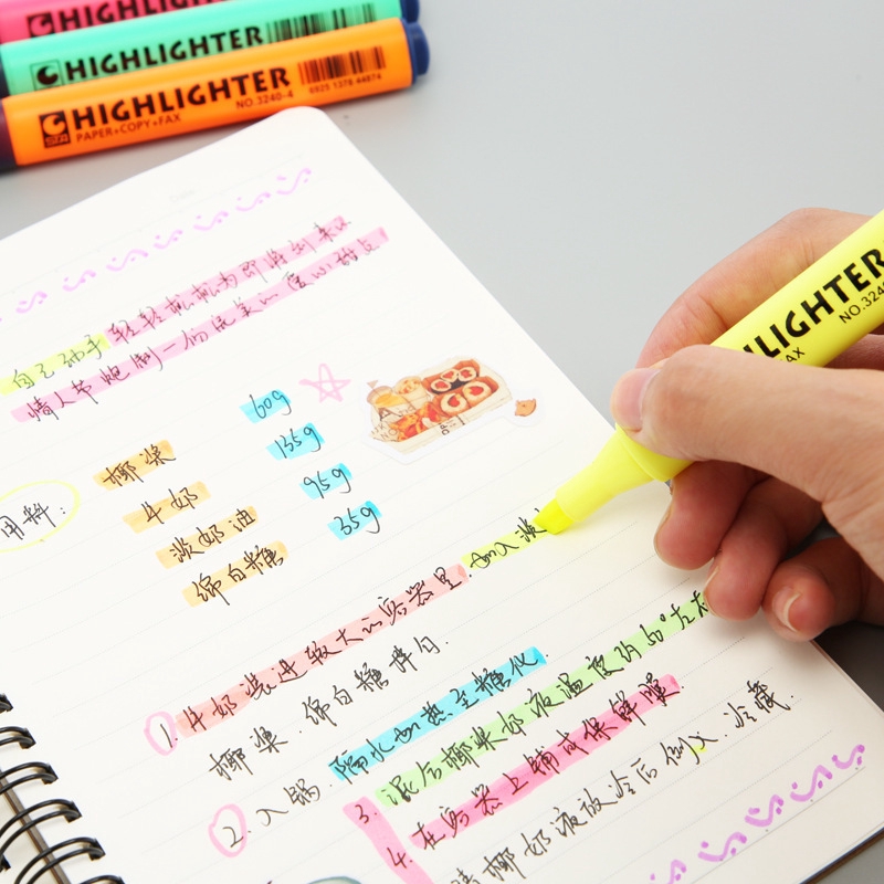 Bút dạ quang nhiều màu sắc tùy chọn xinh xắn
