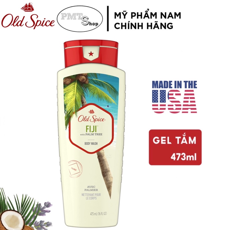 Sữa tắm nam Gel Old Spice 473ml Timber | Bearglove | Fiji | Wolfthorn | Pure Sport | Tắm gội 2in1 532ml