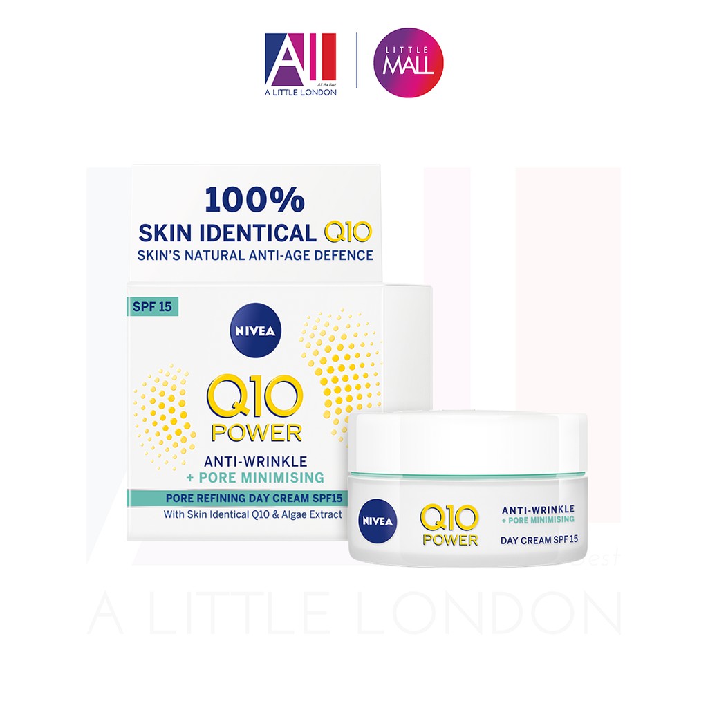 [TOP 1 SHOPEE] Kem dưỡng ngày Nivea Q10 Power Anti Wrinkle Pore Minimising Day Cream SPF 15 (Bill Anh)