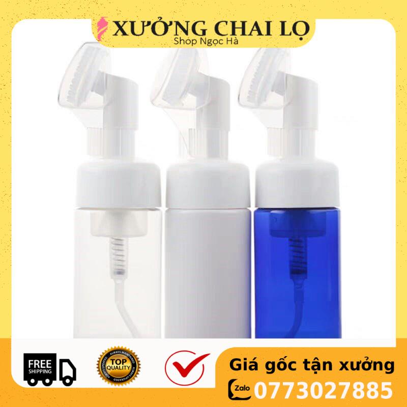 Chai Chiết Mĩ Phẩm ❤ GIÁ RẺ NHẤT ❤ Chai Tạo Bọt Đầu Cọ Mát Xa Silicon 100ml,150ml đựng sữa rửa mặt, phụ kiện du lịch